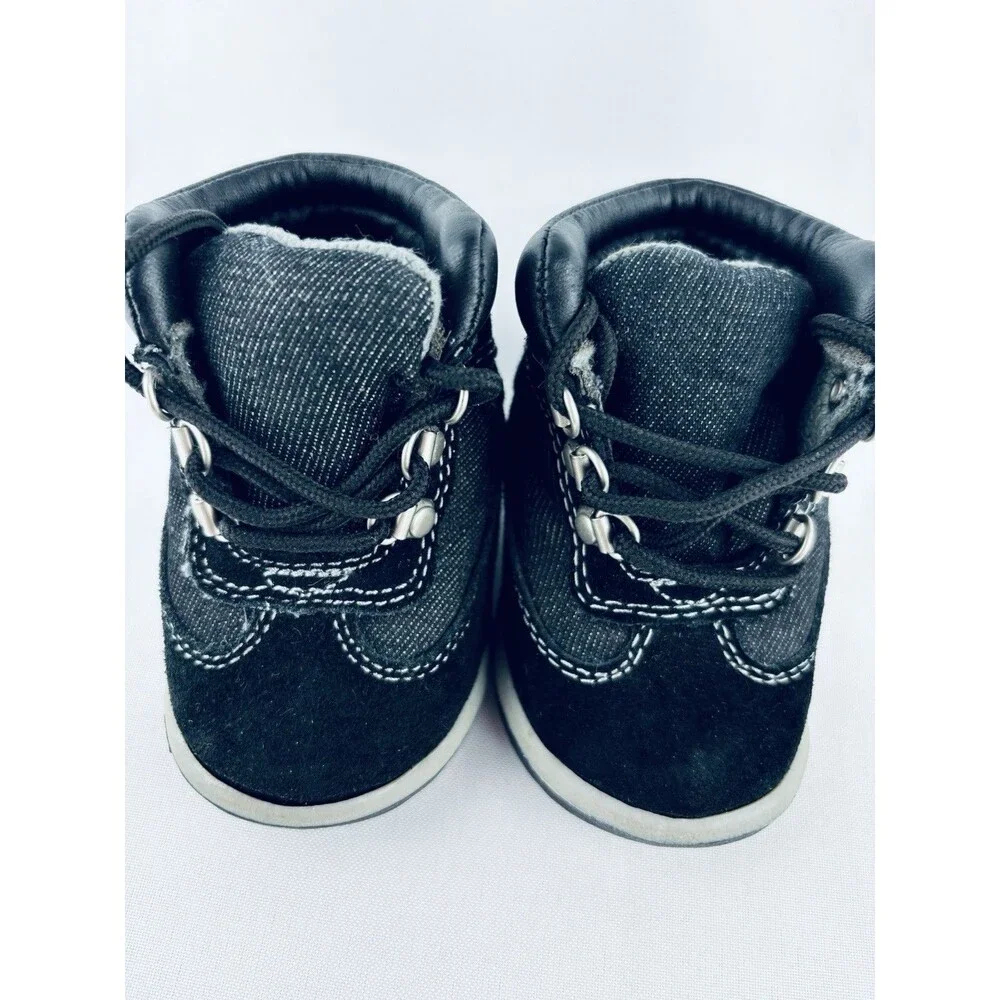 Vintage McKids Black Boots‎ Action Flex Toddler Baby Size 2 Drew Lace Up